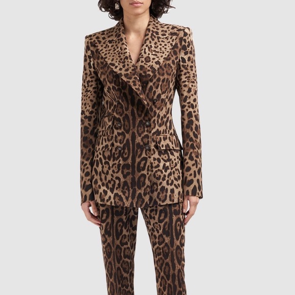 Dolce & Gabbana leopard printed doble breasted jacket size EU 48 NWT - Picture 2 of 7